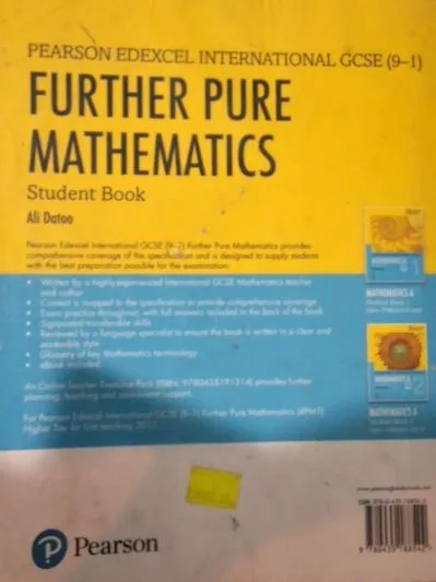 Edexcel International GCSE (9-1) Further Pure Mathematics Student Book