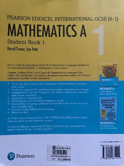 Edexcel International GCSE  Mathematics A Student Book 1: print and ebook bundle